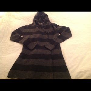 Vince grey and black striped cardigan