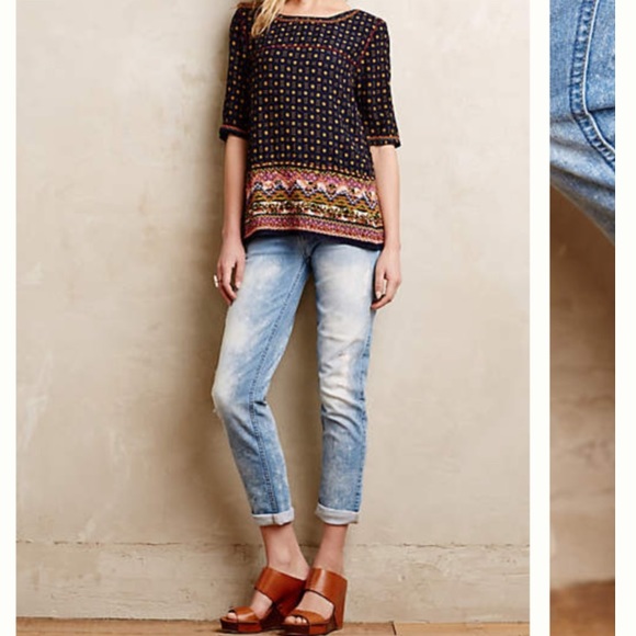 7 For All Mankind boyfriend distressed jeans - Picture 2 of 4