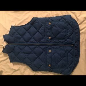 Jcrew Women's Quilted Vest-Blue