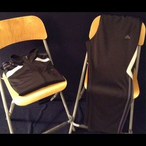 Adidas training/jogging suit black & gray $reduced
