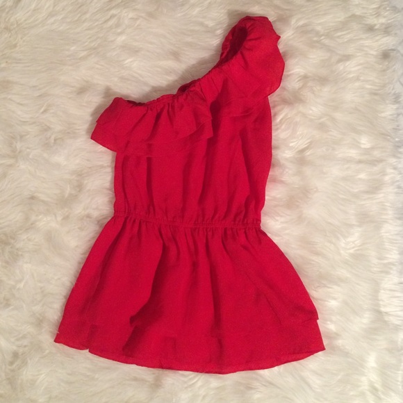 Forever 21 red one-shoulder top