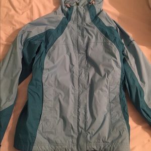 Women's Blue Columbia rain coat