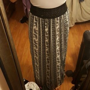 Long vintage skirt, elephants