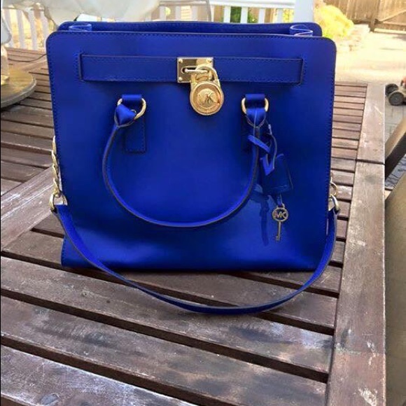 Michael Kors Large Hamilton Royal Cobalt Blue - Picture 1 of 3