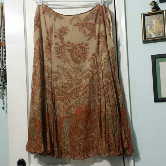 Paisley silk skirt