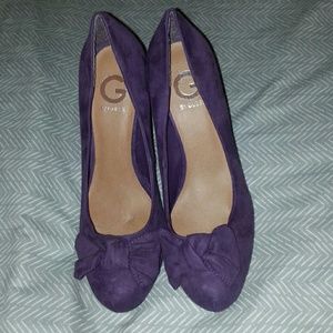 G by Guess -  Purple Suede Heels