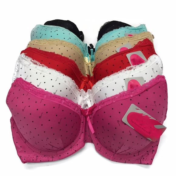 6 Love Polka Dot Bras