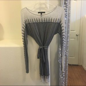 BCBG MaxAzaria gray tunic dress xxs