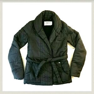 OBEY PROPAGANDA Black belted puffer jacket S