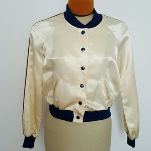 Vintage satin snap front jacket