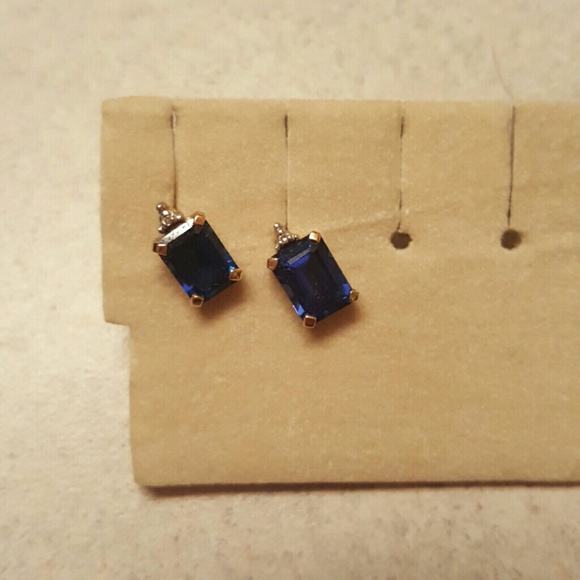 Blue sapphire earrings