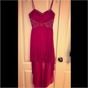 ⚡️FLASH SALE⚡️Dark pink high low dress