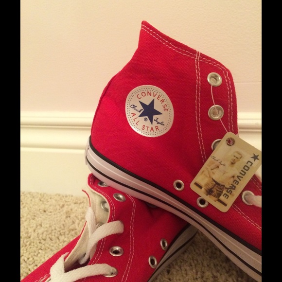 Brand new red high top converse!