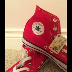 Brand new red high top converse!
