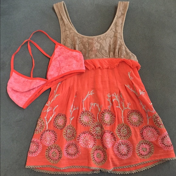 Free People Sleeveless Top w/Matching Bra