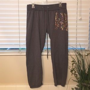 grey Victoria secret sweats