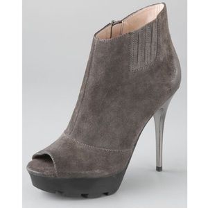 Jean-Michel Cazabat suede open toe Latisha booties