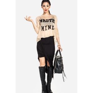💕Irregular Hem, Bodycon Skirt.