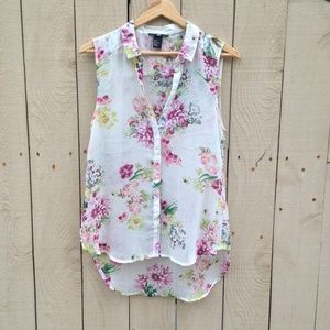 H&M Floral High-Low Tank