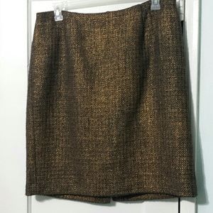 Gold tweed skirt