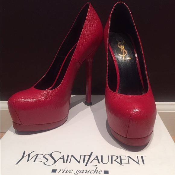 Saint Laurent tribute two pump in rouge orient
