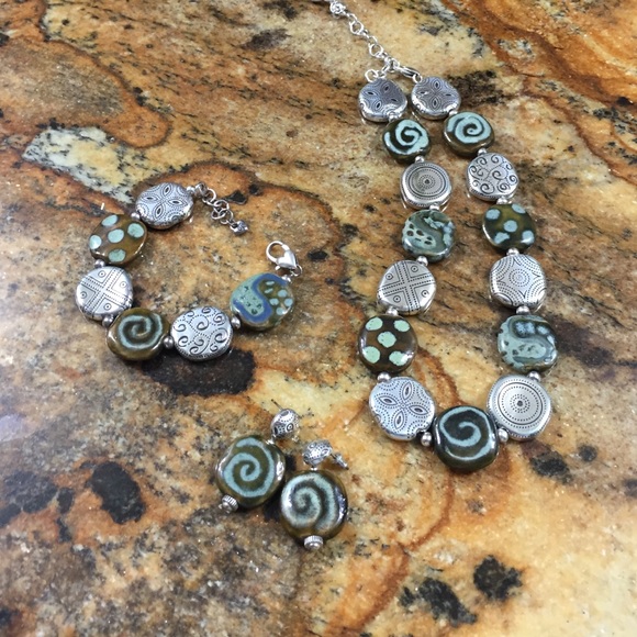 Brighton luck lace bracelet & earrings