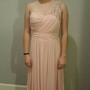 Pale Pink/Peach formal prom dress