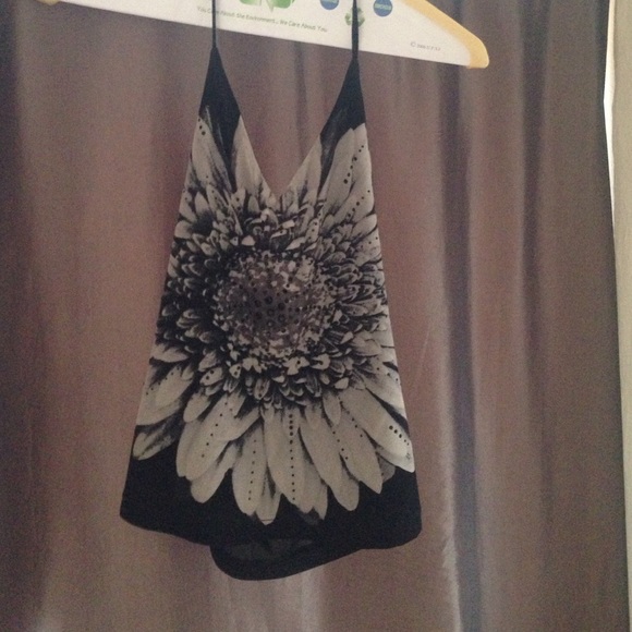 Black spaghetti halter tank