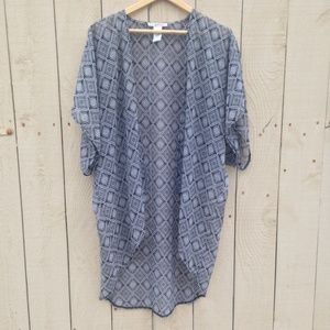 Black & White Short Sleeve Kimono