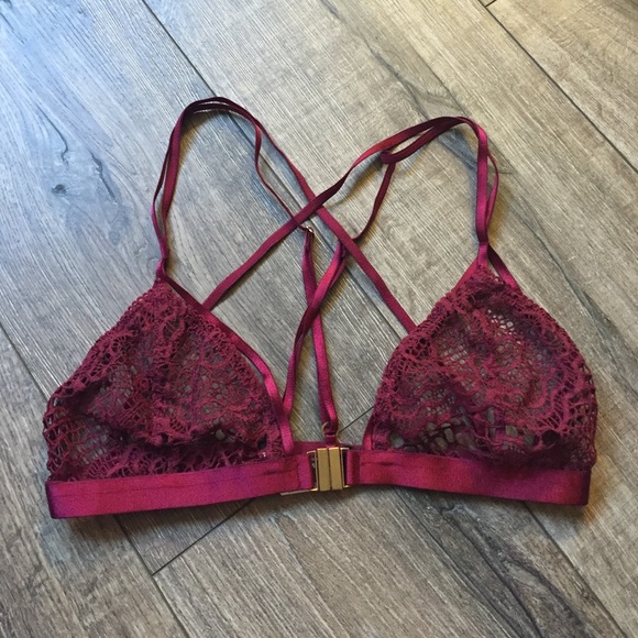 For Love and Lemons Accessories - Maroon NWOT Bra