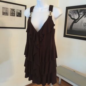 Chocolate ruffled top