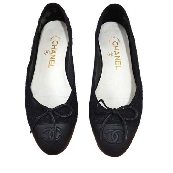 ✨SOLD✨Chanel Ballerines Classic Cap Toe Knitted