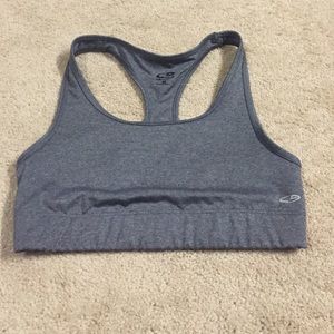 gray sports bra