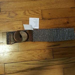 Anthropologie Beaded Elastic Belt