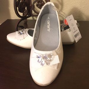 BRAND NEW Carters white dress loafers