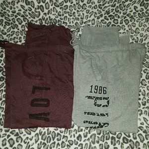 2 Victoria secret boyfriend sweats