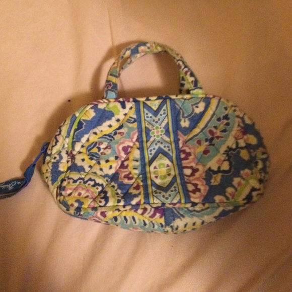 Vera Bradley blue spring green and purple clutch