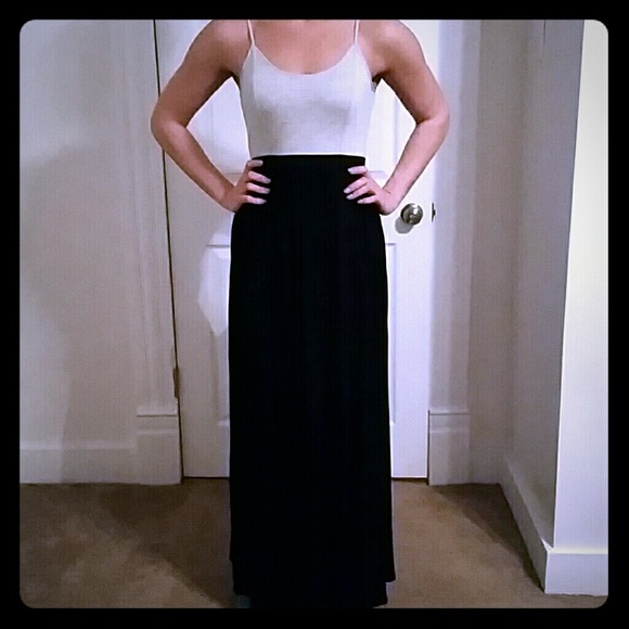 Adorable Lauren Conrad black and gray maxi dress