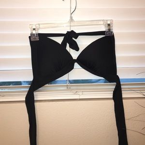 black halter bikini top