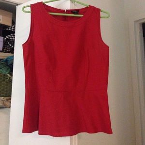 Red peplum top