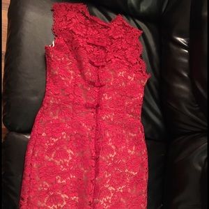 valentino size 8 red lace dress