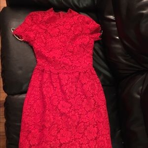 red lace valentino dress
