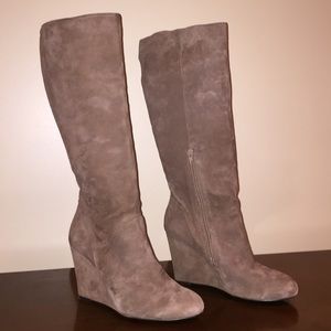 Women's BCBG wedge suede boots