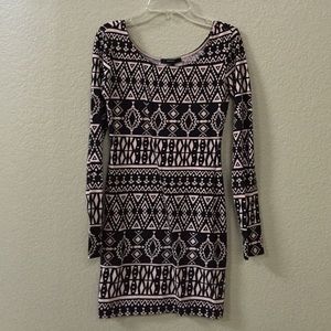Tribal print bodycon dress