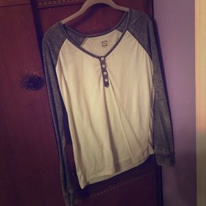 Kiera shirt with light green and grey, worn once.