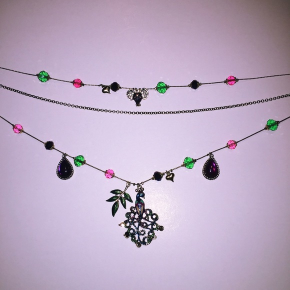 betsey Johnson peacock necklace