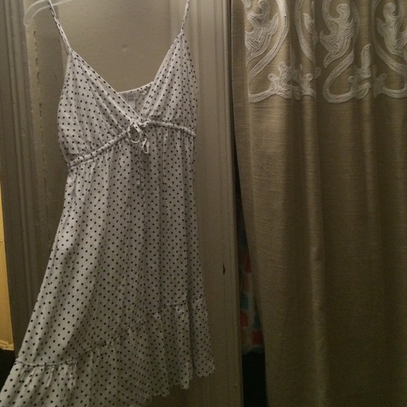 Delia's White Black Polka Dot Beach Cover up