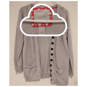 GREY LONG CARDIGAN