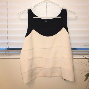 cream and black ruffled blouse