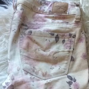 Floral jeans